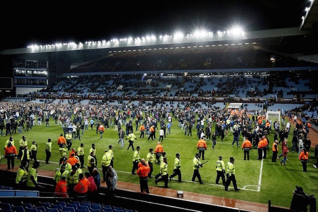 How the invasion at Villa Parl looked from the stands